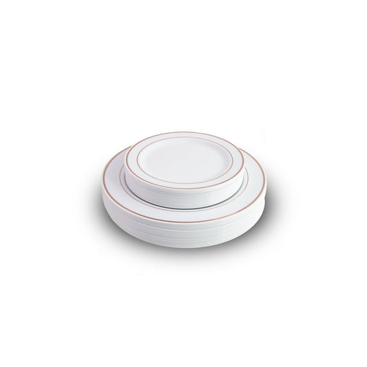 Case Of 4 - Rose Gold Line Plates Combo Pack - 30/30