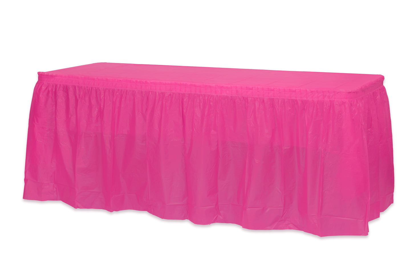 Case of 48 - 14' x 29" Table Skirt - Cerise