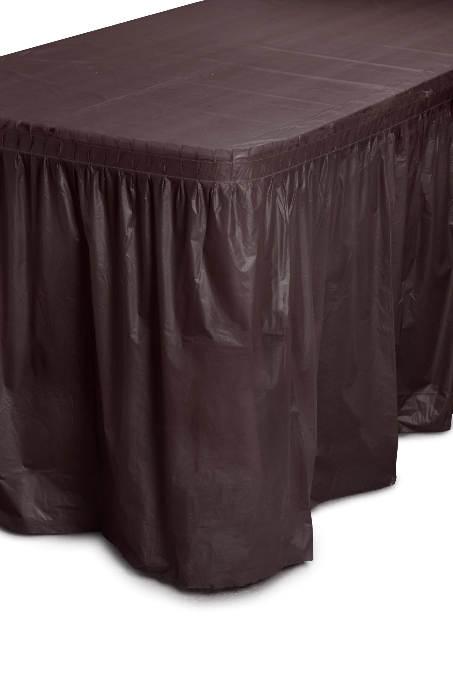 Case of 48 - 14' x 29" Table Skirt - Brown