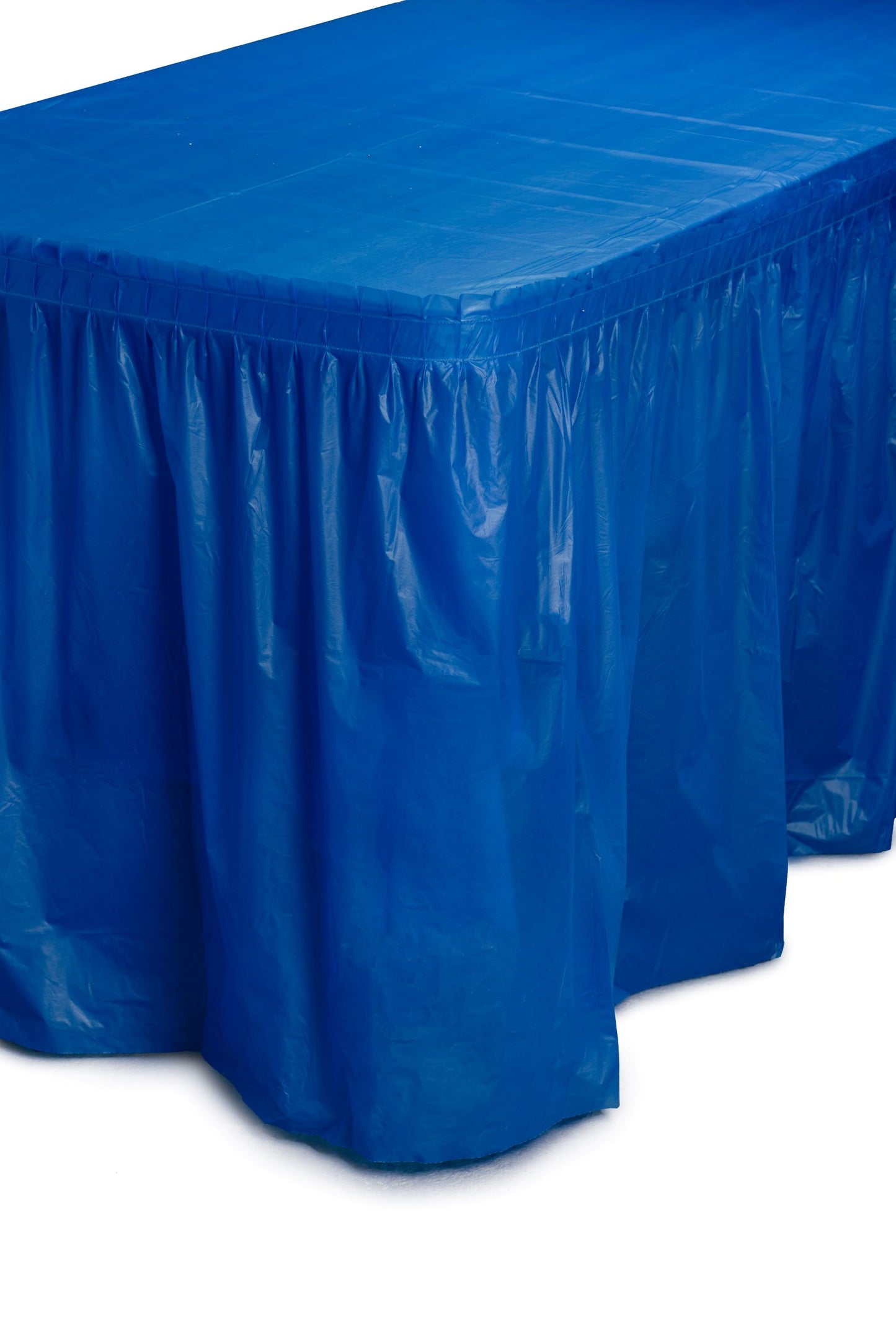 Case of 48 - 14' x 29" Table Skirt - Dark Blue