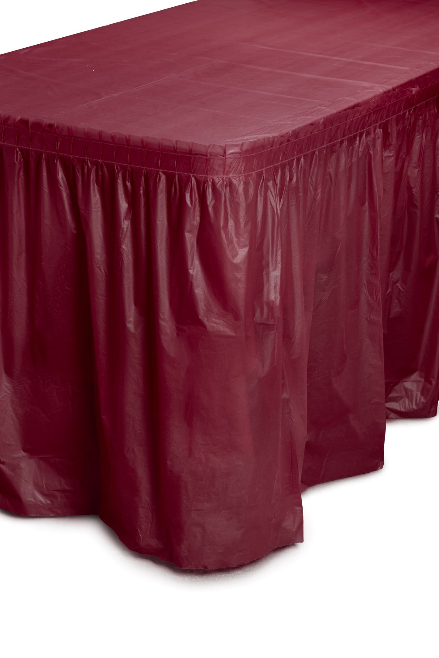 Case of 48 - 14' x 29" Table Skirt - Burgundy