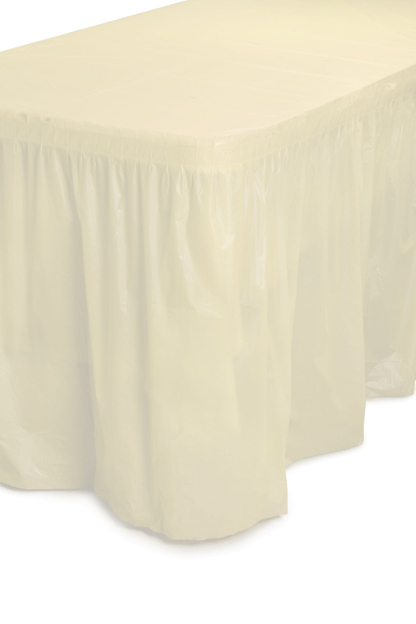 Case of 48 - 14' x 29" Table Skirt - Ivory