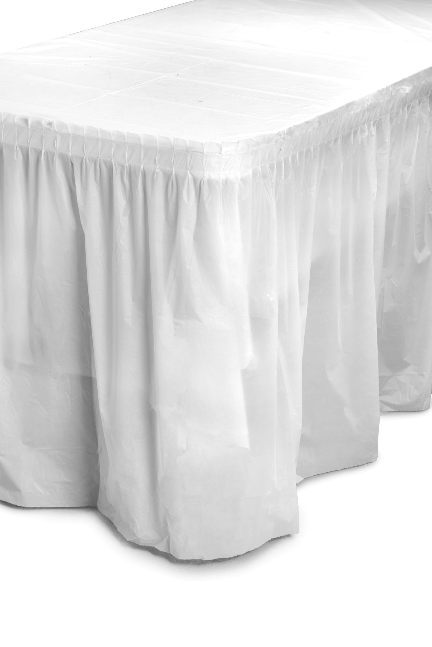 Case of 48 - 14' x 29" Table Skirt - White
