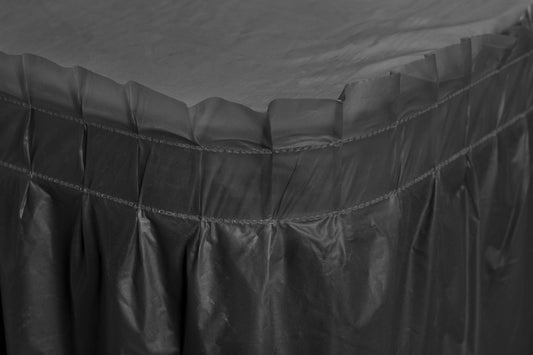 Case of 48 - 14' x 29" Table Skirt - Black