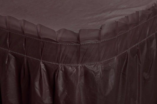 Case of 48 - 14' x 29" Table Skirt - Brown