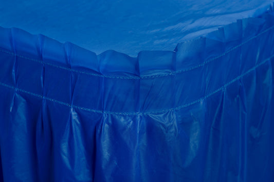 Case of 48 - 14' x 29" Table Skirt - Dark Blue
