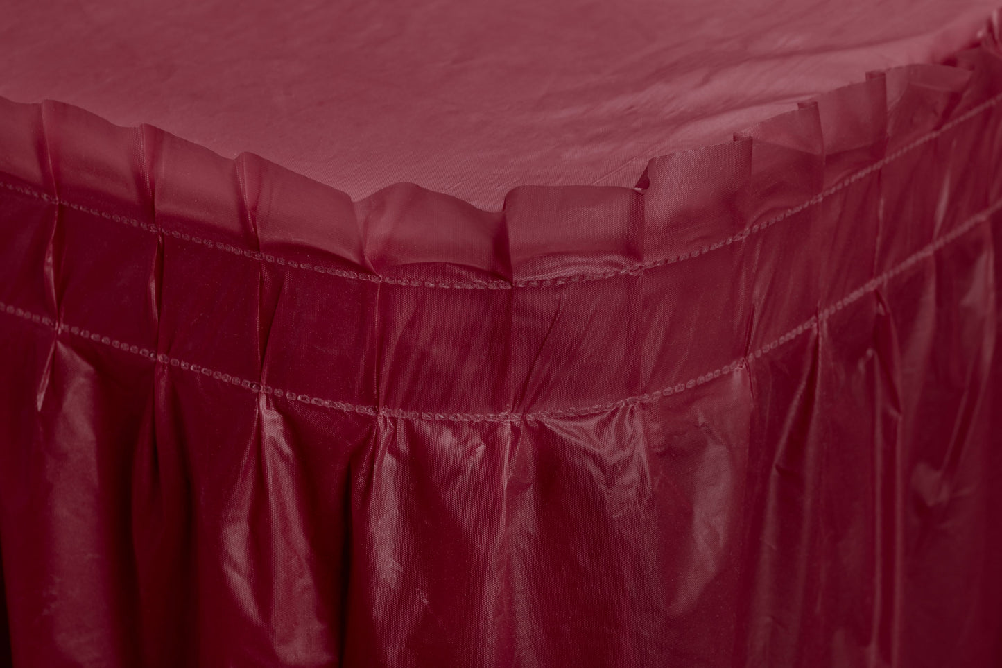 Case of 48 - 14' x 29" Table Skirt - Burgundy