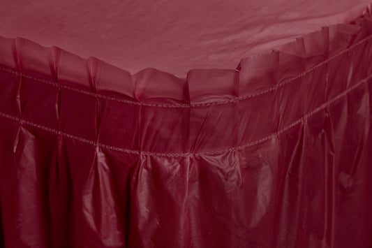 Case of 48 - 14' x 29" Table Skirt - Burgundy