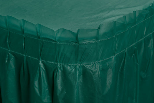 Case of 48 - 14' x 29" Table Skirt - Dark Green