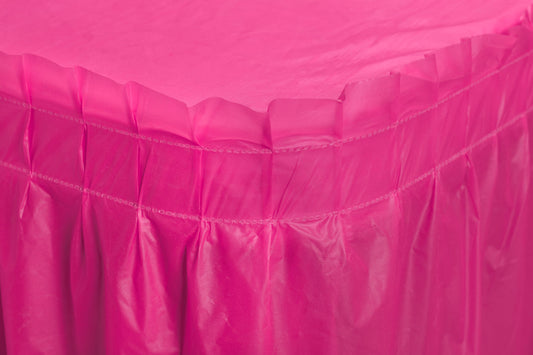 Case of 48 - 14' x 29" Table Skirt - Cerise