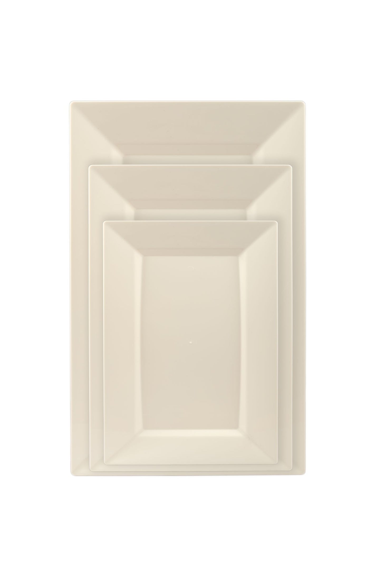 11.5 In. Ivory Rectangular Plates - 10 Ct.