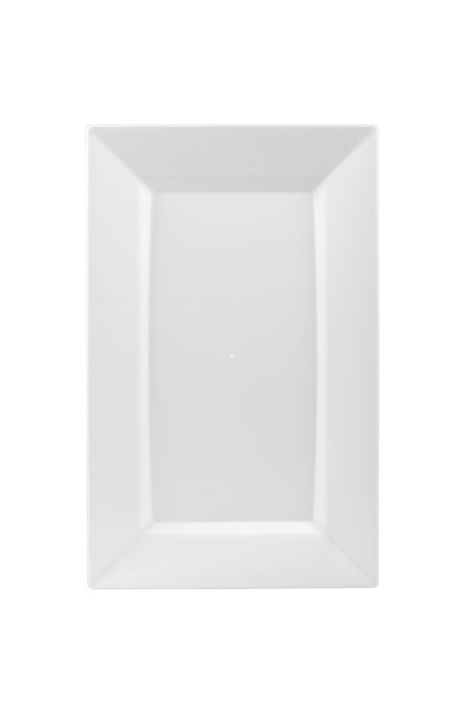 12.75" White Rectangular Plate 10 Count