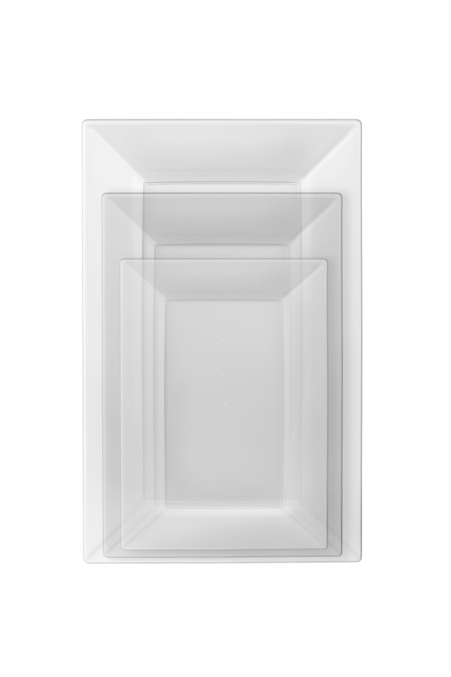 12.75 In. Clear Rectangular Plates - 10 Ct.