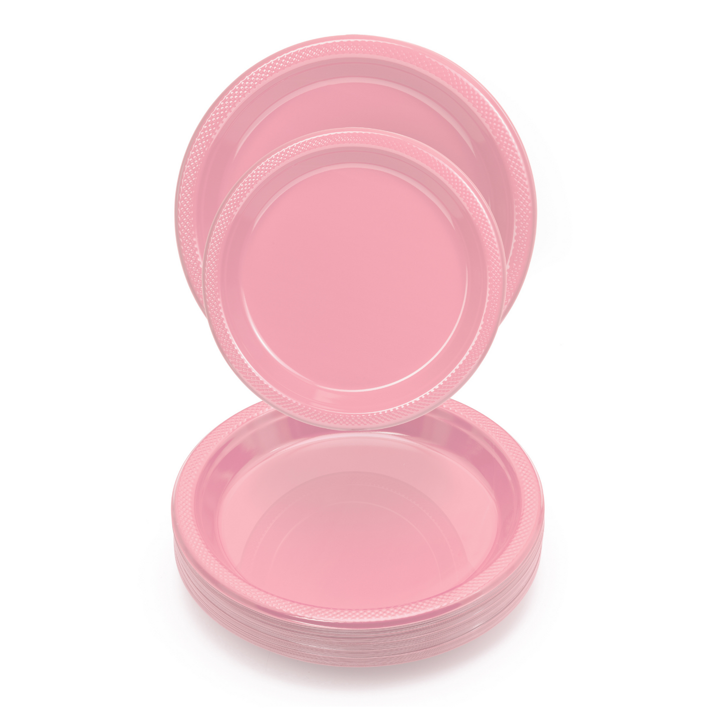 7 In. Pink Plastic Plates - 50 Ct.