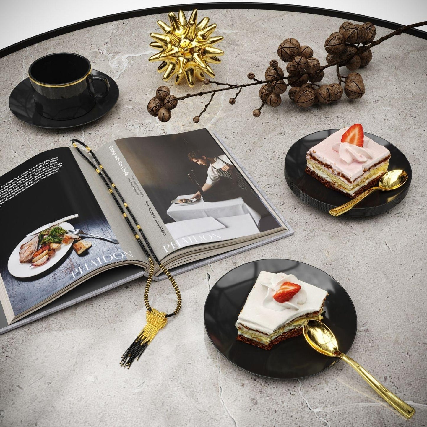 6" Trend Black Plastic Plates - 10 Ct.