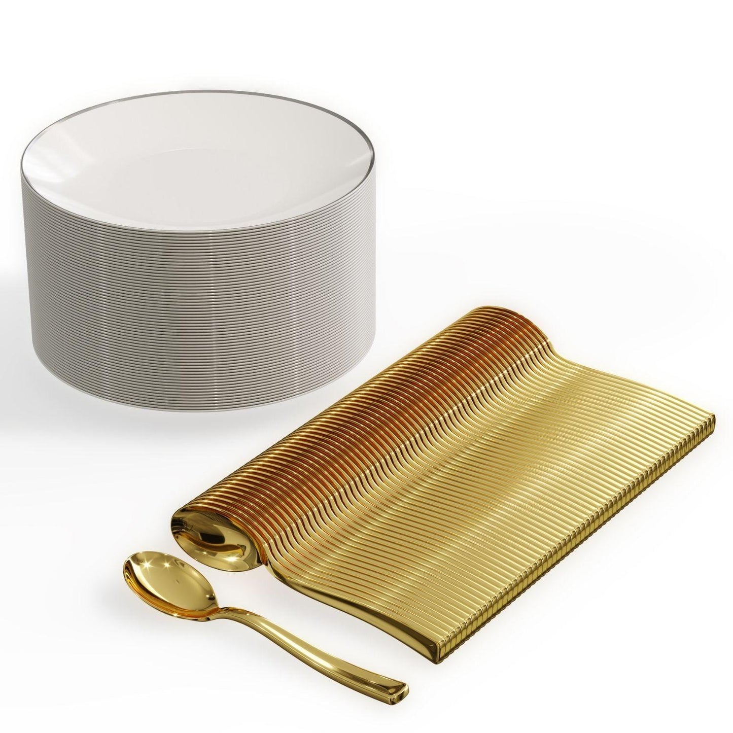 6" Classic Silver Design Plates - 10 ct.