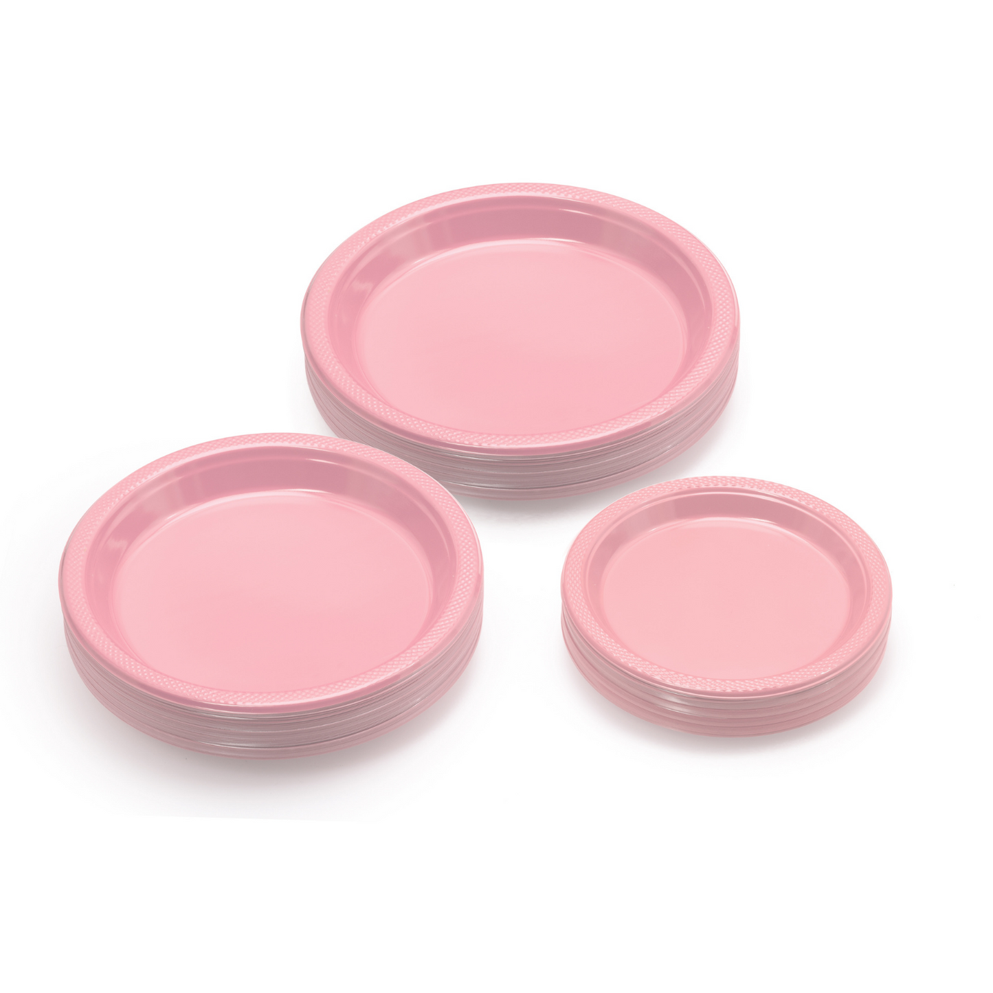 7 In. Pink Plastic Plates - 50 Ct.