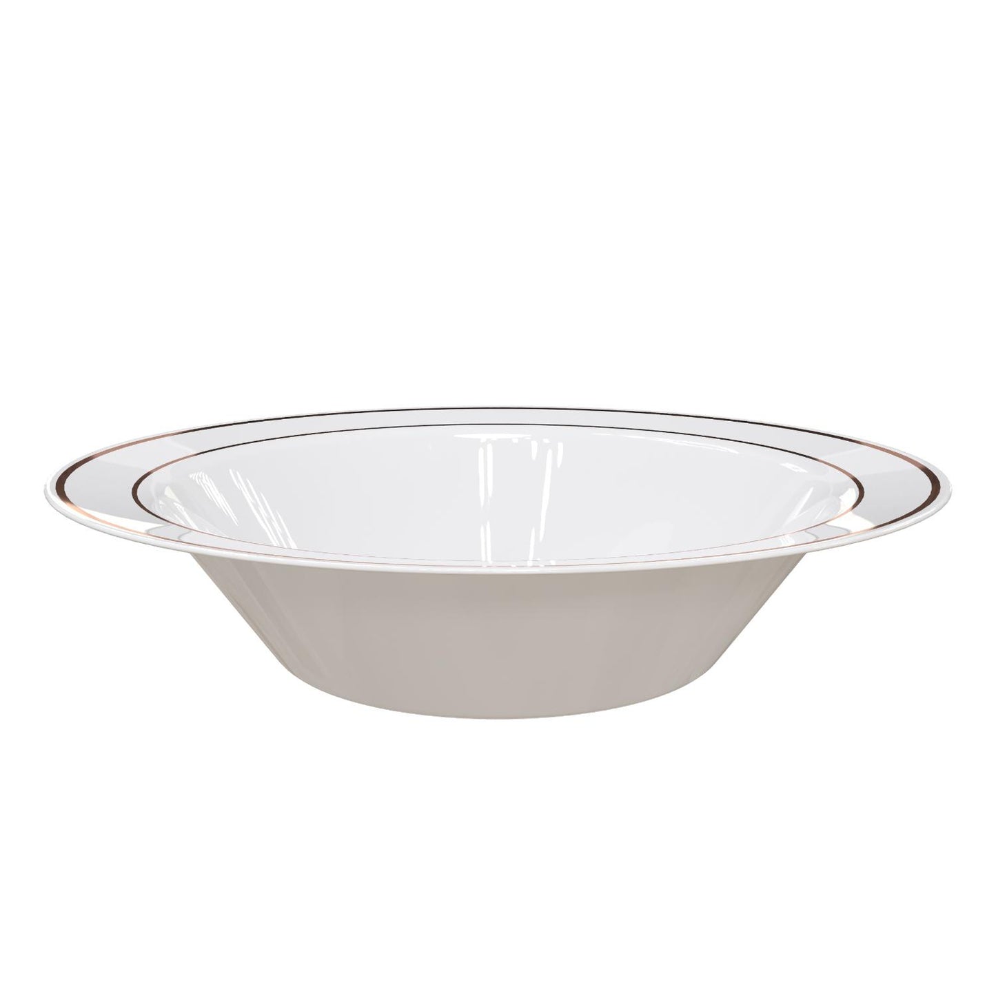 14 Oz. White Gold Line Design Bowls - 10 ct.