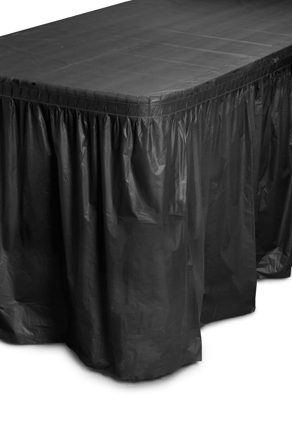 Black Plastic Table Skirt