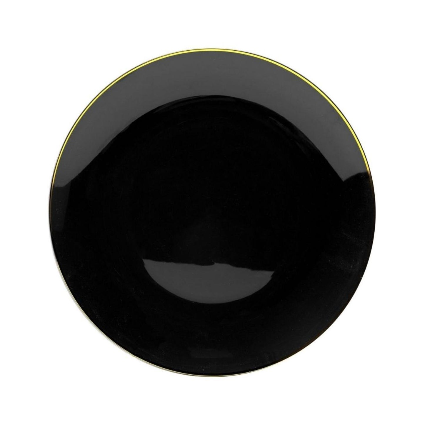 10" Classic Black Design Plates - Gold Rim 10 Ct.