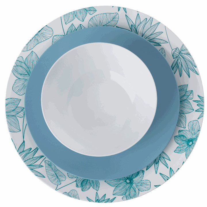 8 In. Bella Design Plastic Plates - 10 Ct.