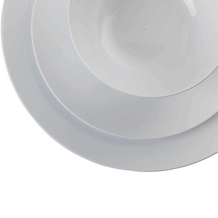 8 In. Trend White Plastic Plates - 10 Ct.