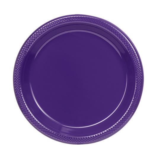 PURPLE 10 IN. PLASTIC PLATES 50 COUNT