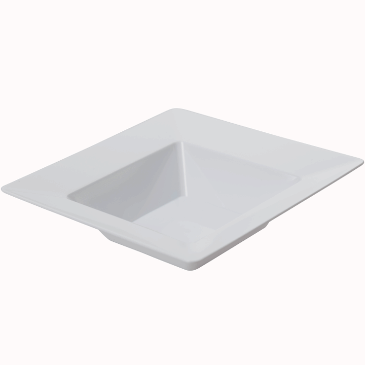 8.5 in.(12oz) White Deep Square Bowl - 10 ct.