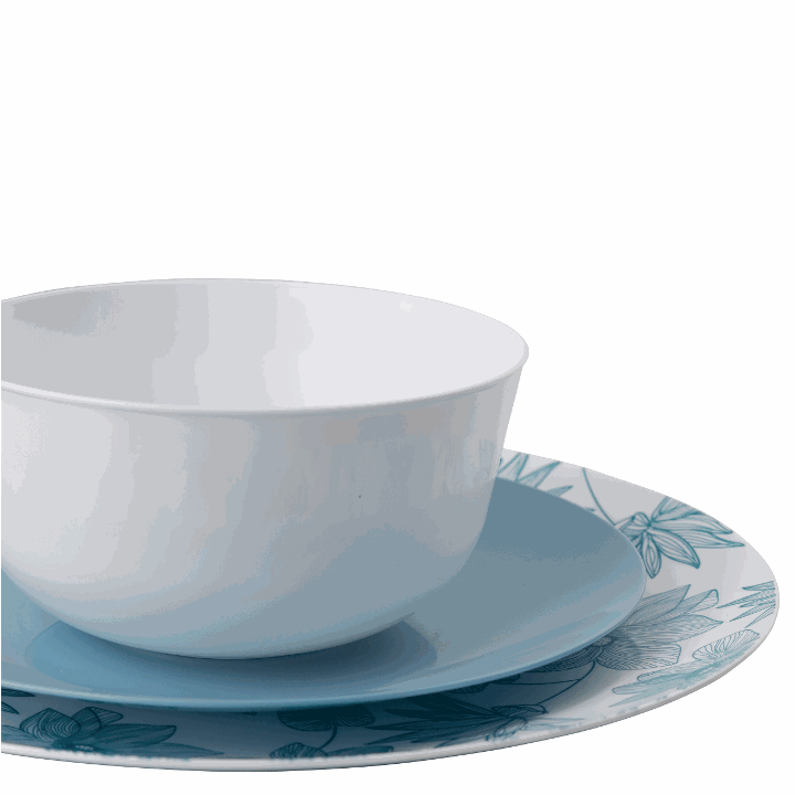 8 In. Bella Design Plastic Plates - 10 Ct.