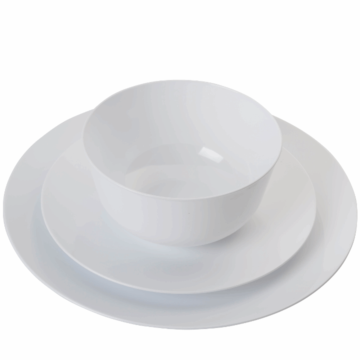 8 In. Trend White Plastic Plates - 10 Ct.