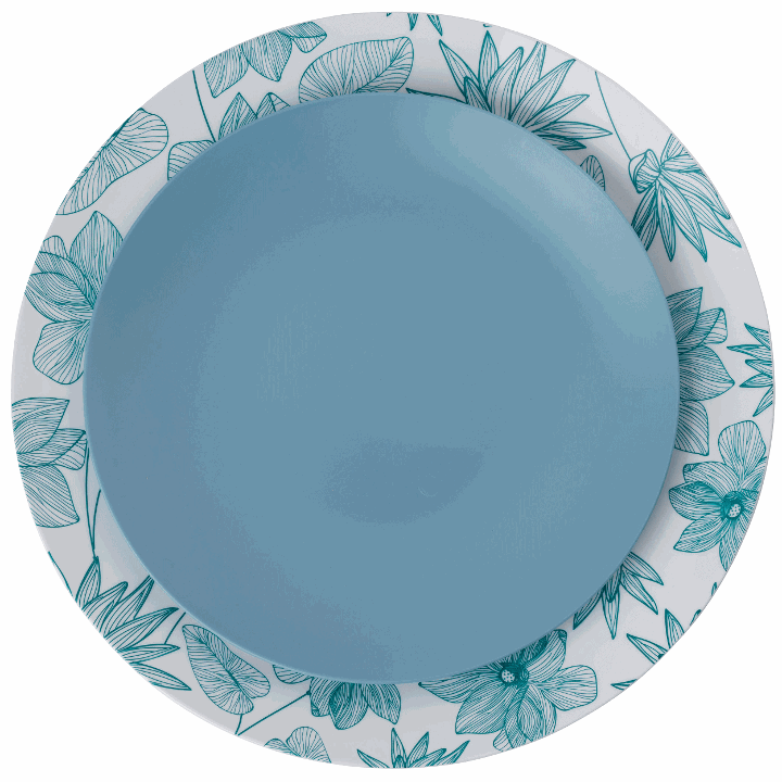 8 In. Bella Design Plastic Plates - 10 Ct.