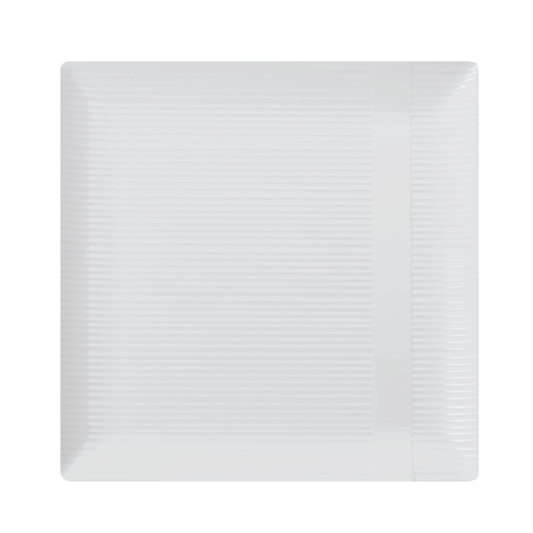 7.5 In. White Zen Design Plates - 10 Ct.
