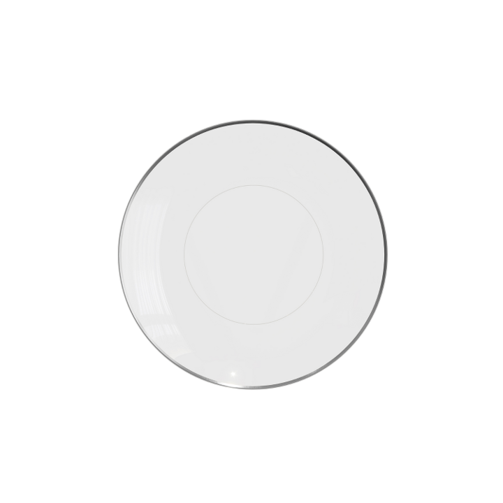 6" Trend Clear/Silver Plastic Plates - 10 Ct.