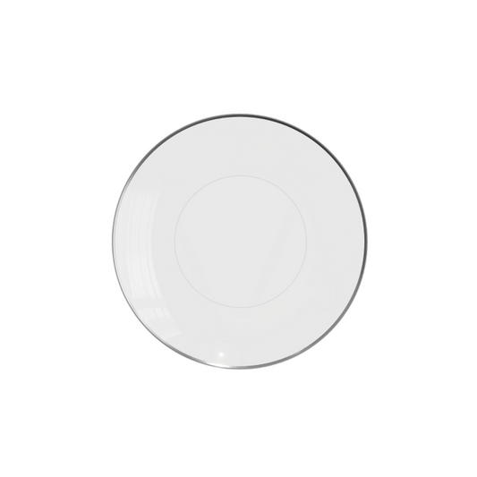 6" Trend Clear/Silver Plastic Plates - 10 Ct.