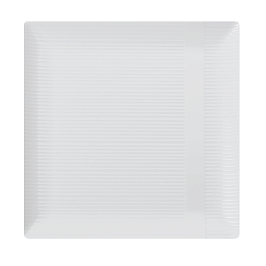 9 In. White Zen Design Plates - 10 Ct.