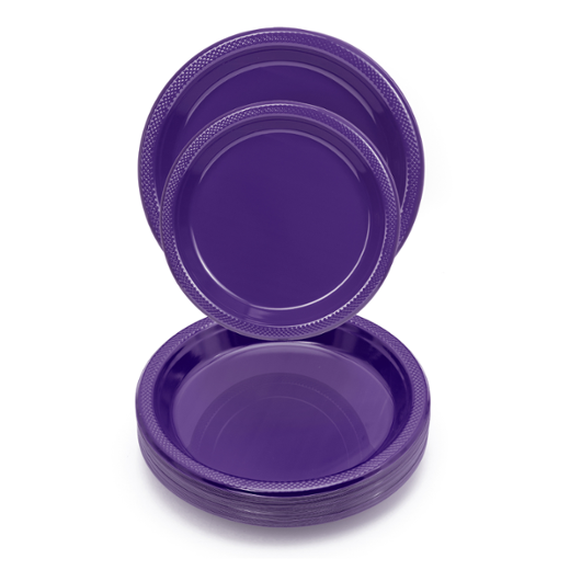 PURPLE 10 IN. PLASTIC PLATES 50 COUNT