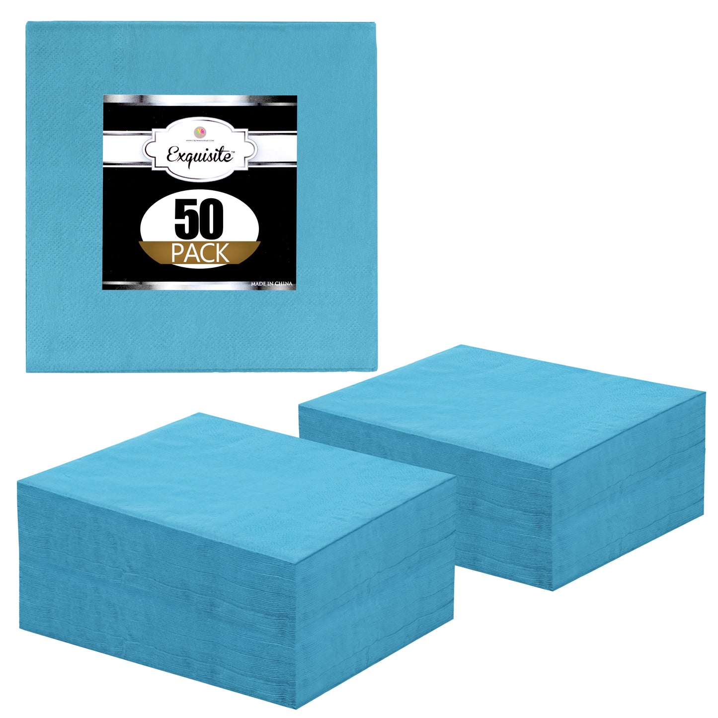Case of 72 - 50 ct. 2-ply Luncheon Napkin - Turquoise