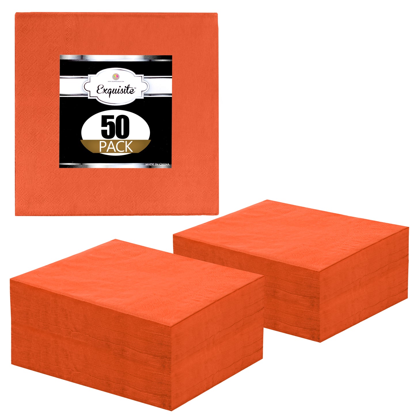 Case of 72 - 50 ct. 2-ply Luncheon Napkin - Orange
