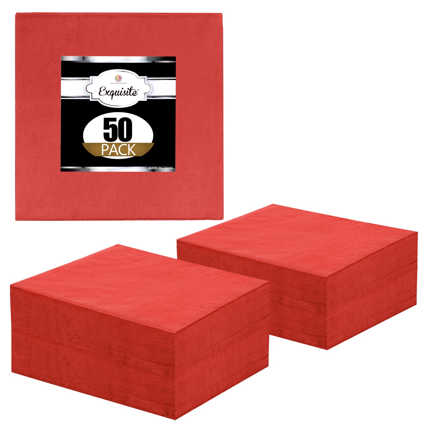 Case of 72 - 50 ct. 2-ply Luncheon Napkin - Red