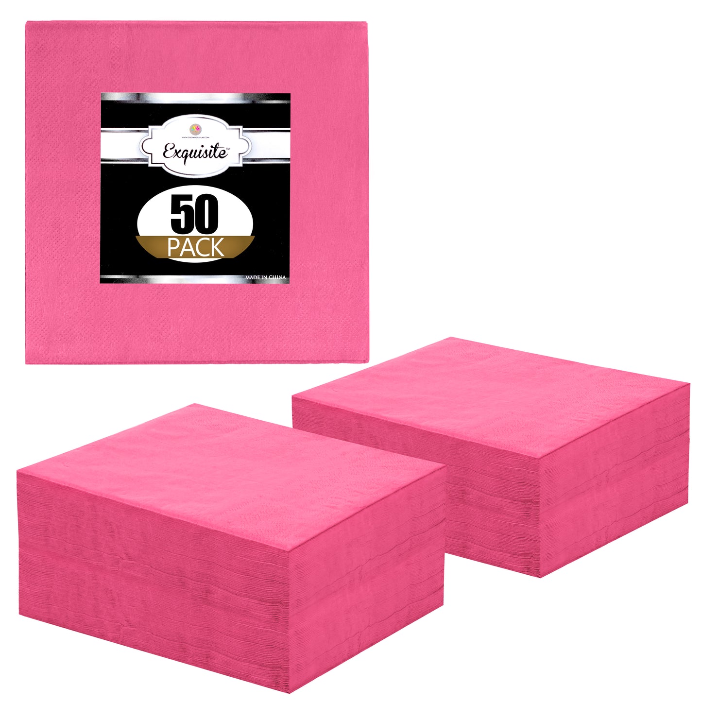 Case of 72 - 50 ct. 2-ply Luncheon Napkin - Cerise
