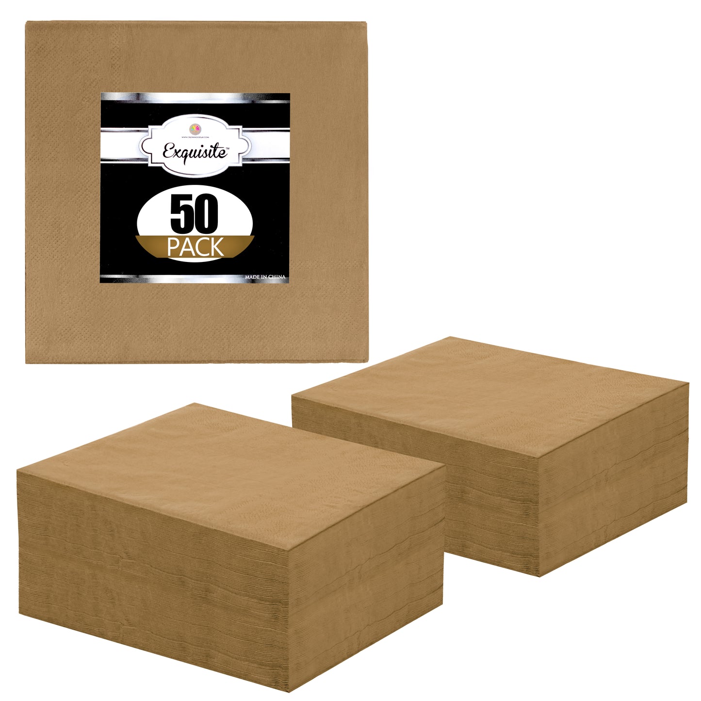 Case of 72 - 50 ct. 2-ply Luncheon Napkin - Gold