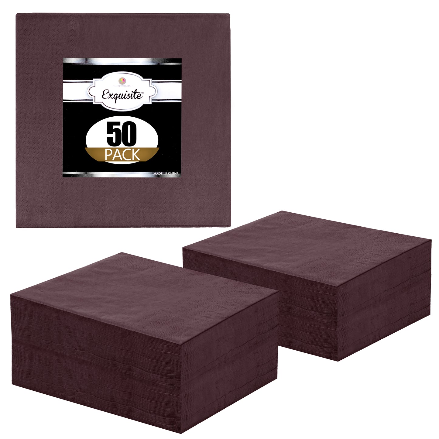 Case of 72 - 50 ct. 2-ply Luncheon Napkin - Brown