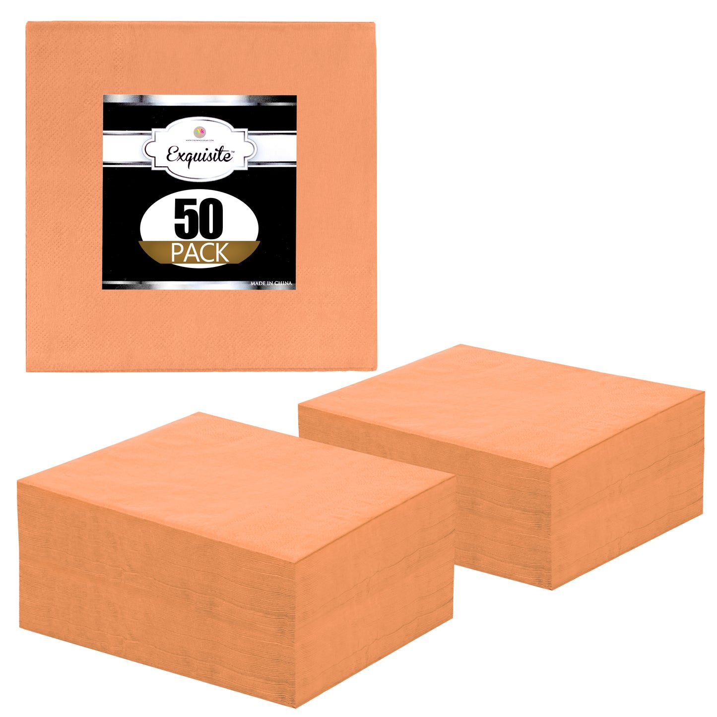 Case of 72 - 50 ct. 2-ply Luncheon Napkin - Peach