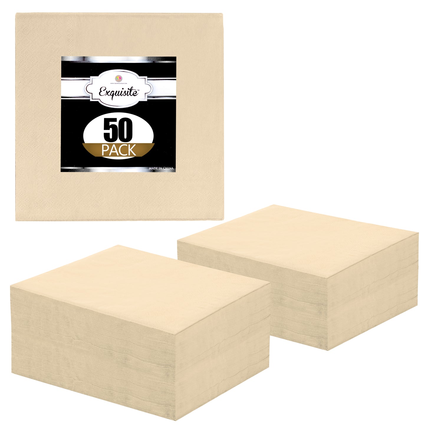 Case of 72 - 50 ct. 2-ply Luncheon Napkin - Ivory