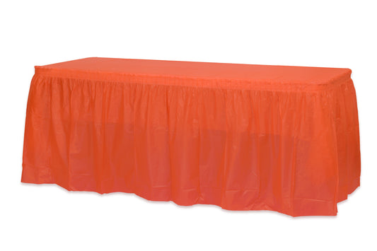 Case of 48 - 14' x 29" Table Skirt - Orange
