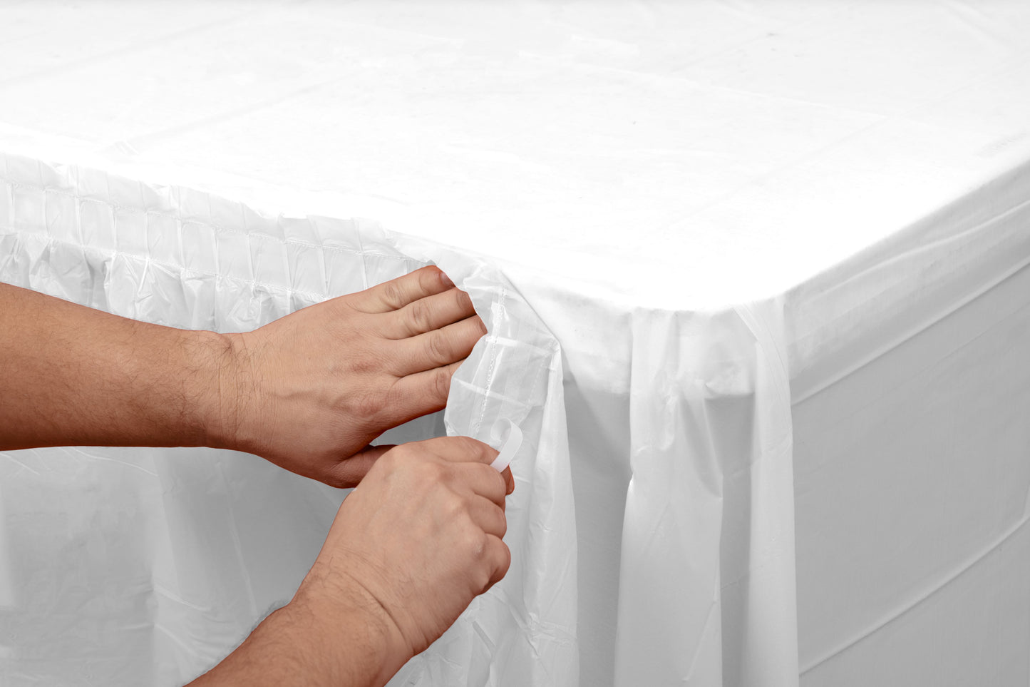 Case of 48 - 14' x 29" Table Skirt - White
