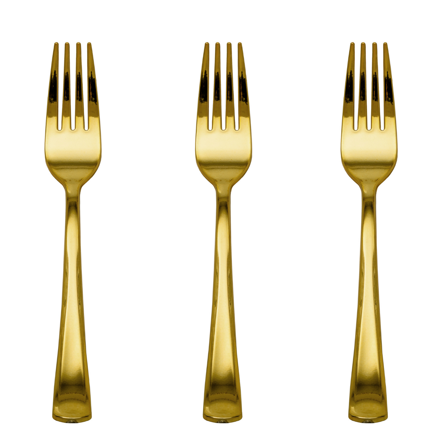 Case of 24 - Exquisite Classic Gold Plastic Forks - 20 ct.