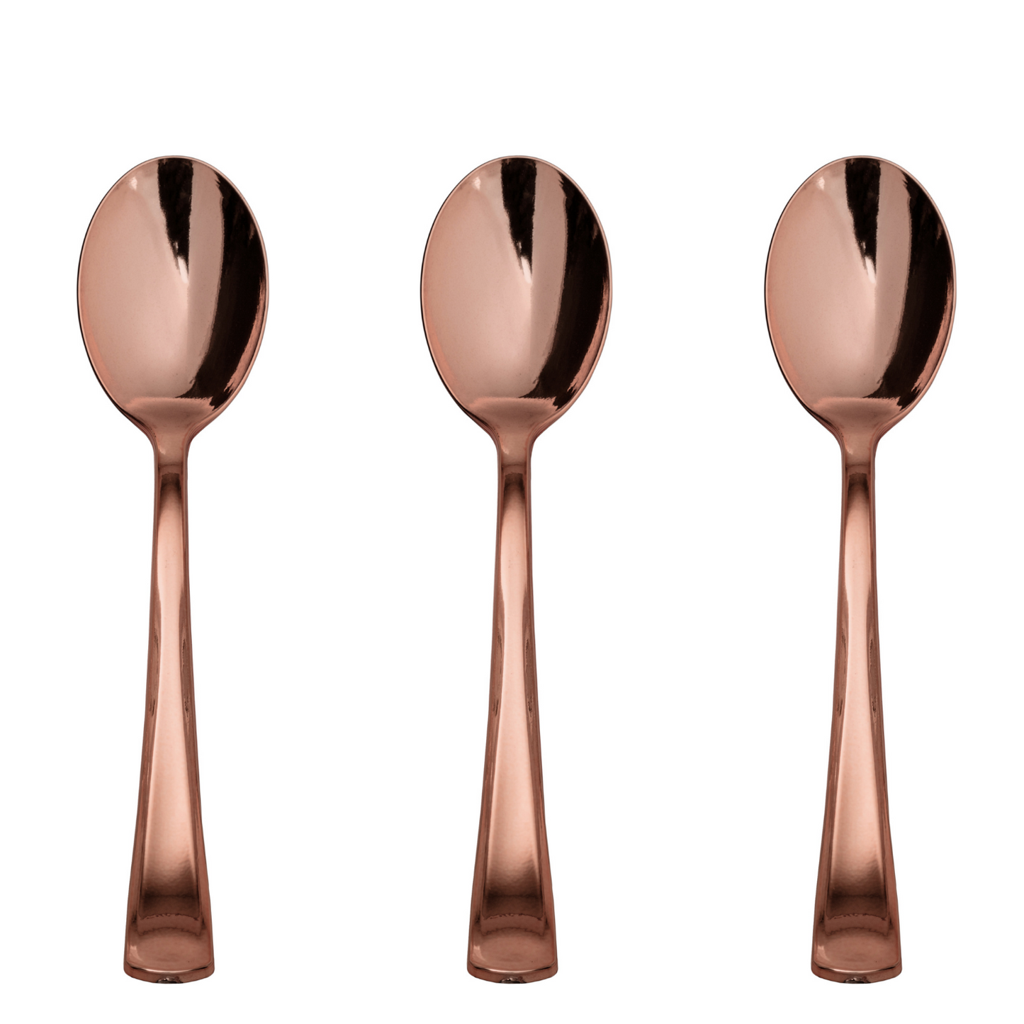 Case of 24 - Exquisite Classic Rose Gold Plastic Spoons - 20 ct.