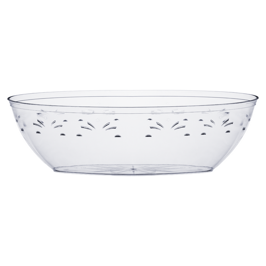 64 OZ. Clear oval bowl (50)