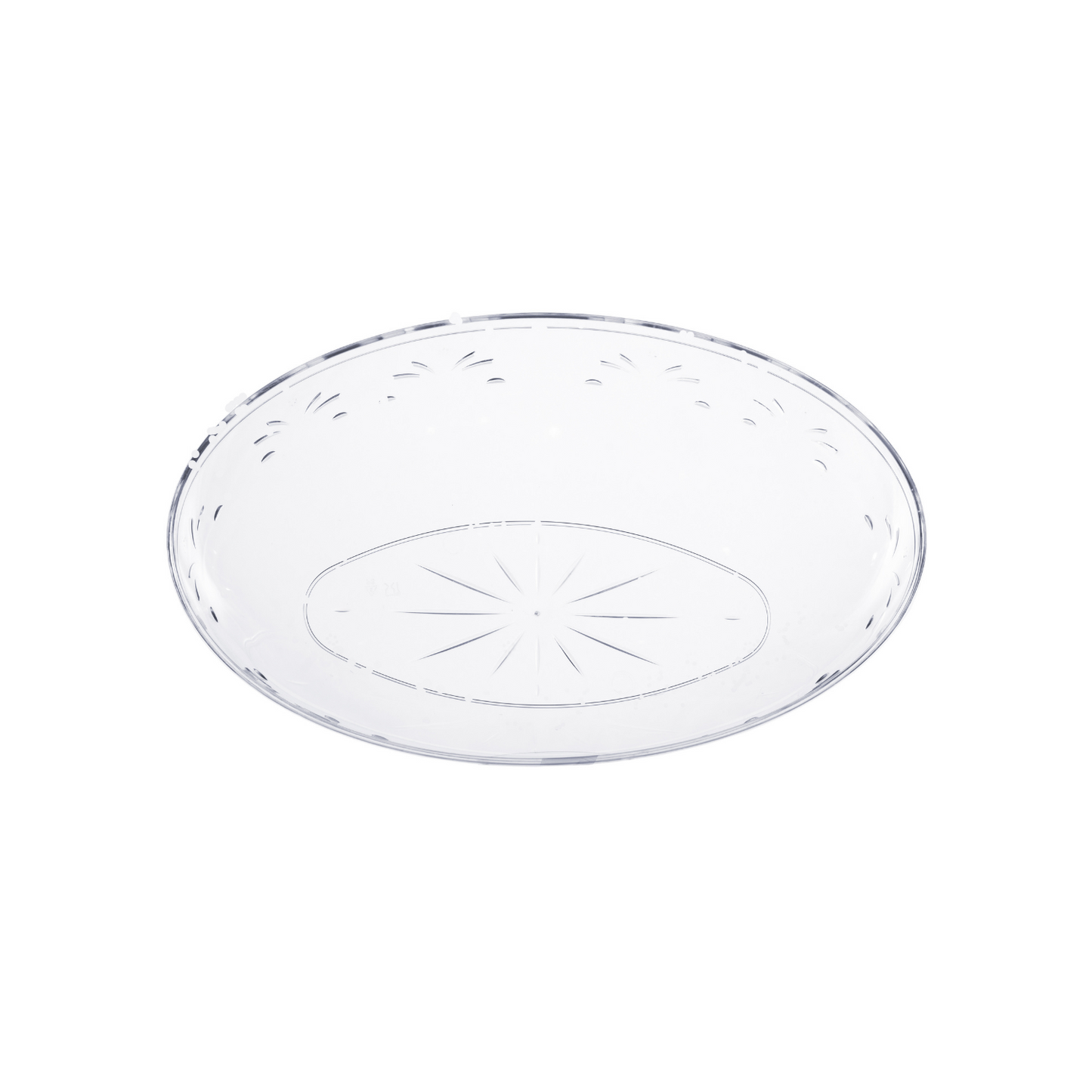 64 OZ. Clear oval bowl (50)
